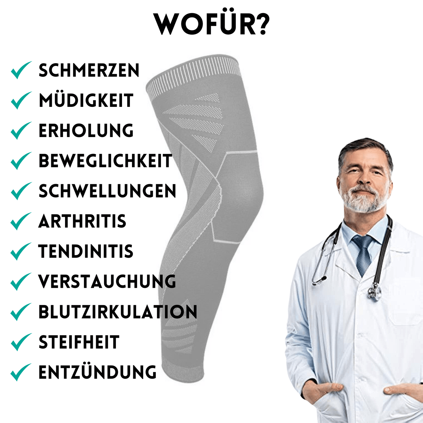 FluidFlex - 360° Kompressionsstützen Knie und Beine