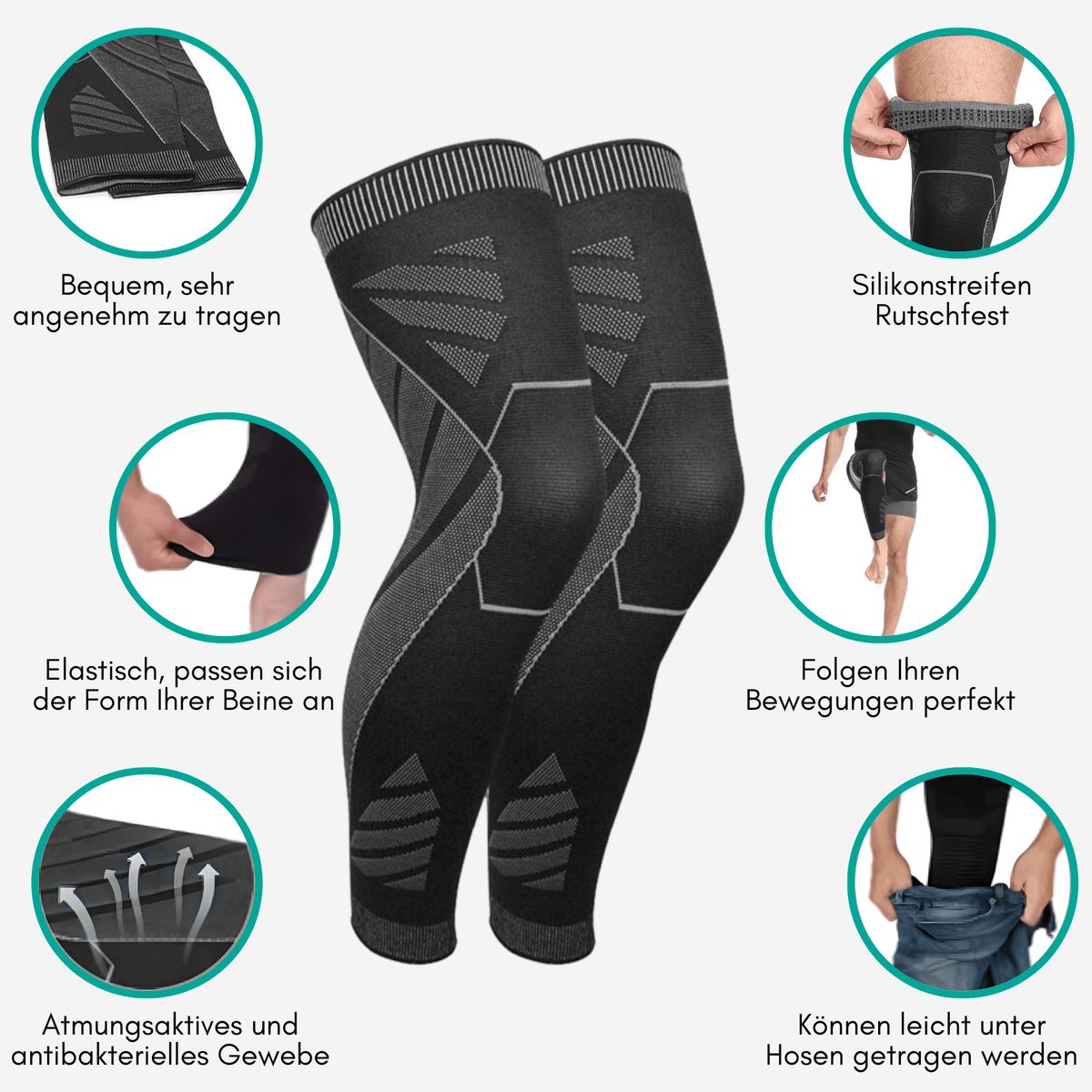 FluidFlex - 360° Kompressionsstützen Knie und Beine