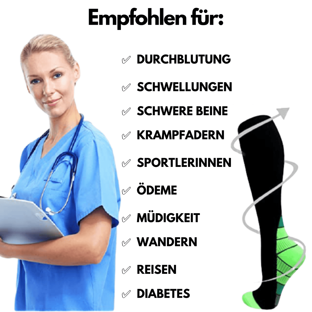 FluidKompress Große Größen für Herren - Kompressionsstrümpfe